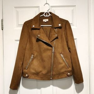 Brown suede LOFT small jacket